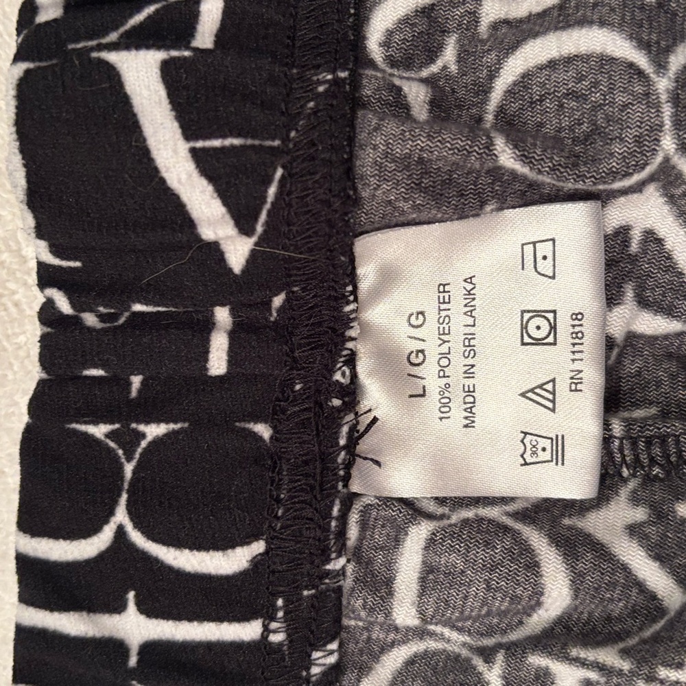 Michael Kors Men’s Black and White Logo Pajama Pants - Picture 3 of 5